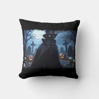 Raven Lord - Halloween Goth Design Throw Pillow