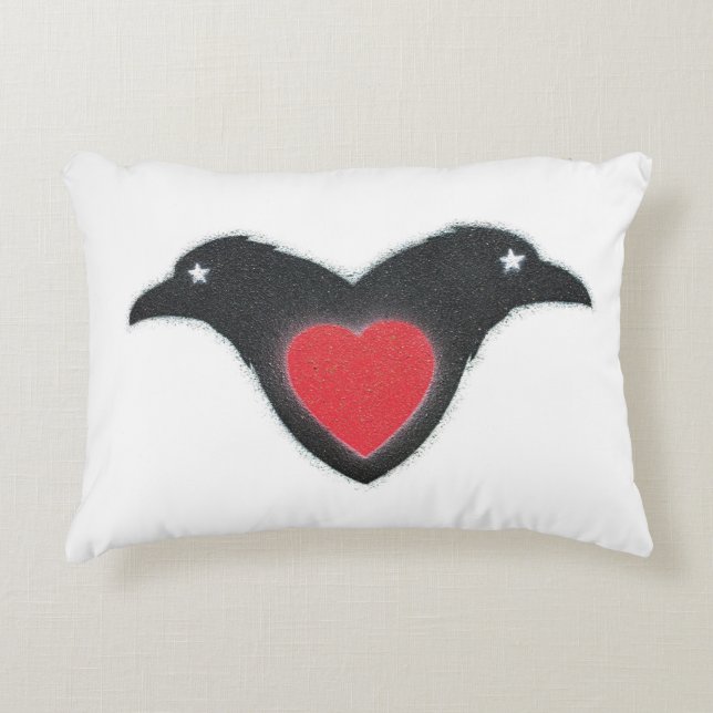 Raven Love Accent Pillow (Front)