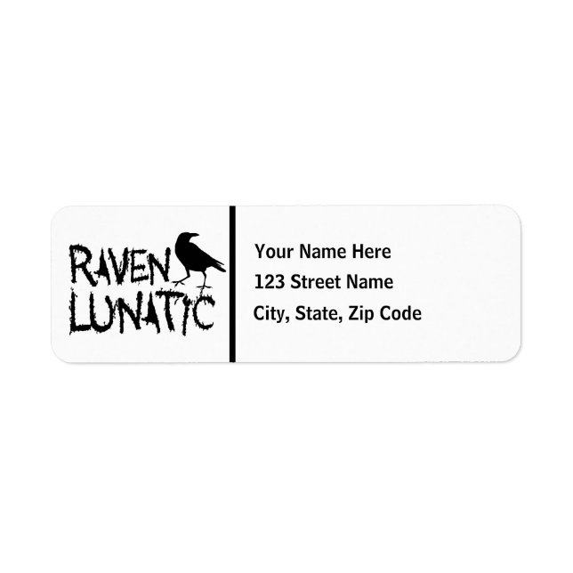Raven Lunatic Black Crow Label (Front)