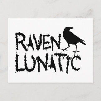 Raven Lunatic Black Crow Postcard