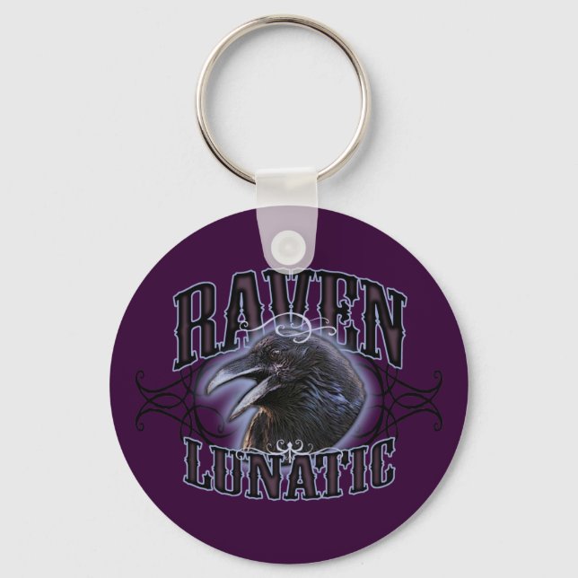 Raven Lunatic Keychain (Front)