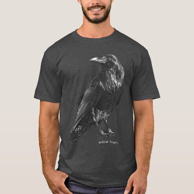 Raven Mad Charcoal T-Shirt (Front)