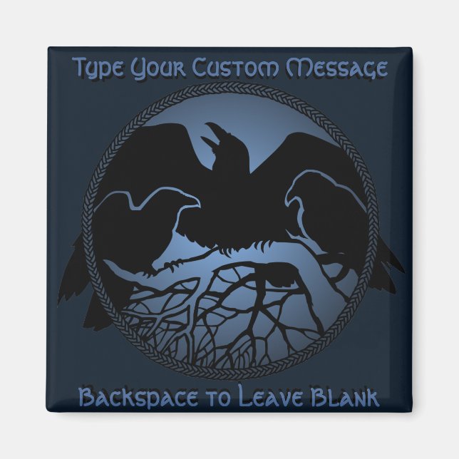 Raven Magnet Raven Personalized Fridge Magnet Gift (Front)