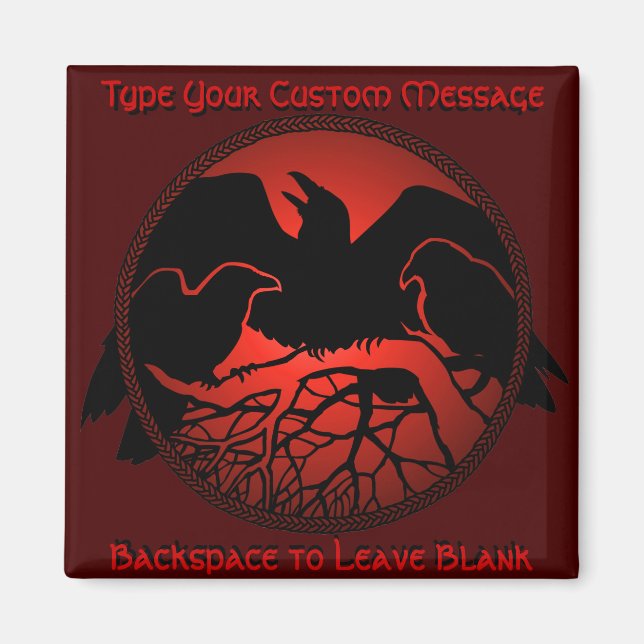 Raven Magnet Raven Personalized Fridge Magnet Gift (Front)