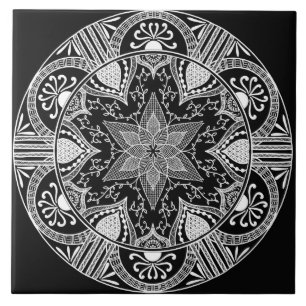 Raven Mandala Ceramic Tile