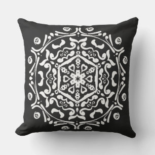 Raven Mandala Outdoor Pillow