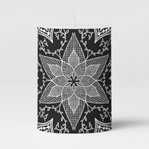 Raven Mandala Pillar Candle