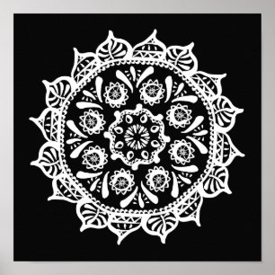 Raven Mandala Poster