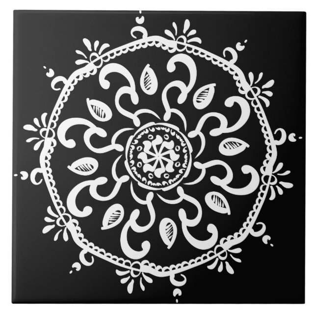 Raven Mandala Tile (Front)