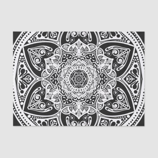 Raven Mandala Tissue Paper (Front)