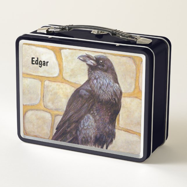 Raven Metal Lunch Box (Back)