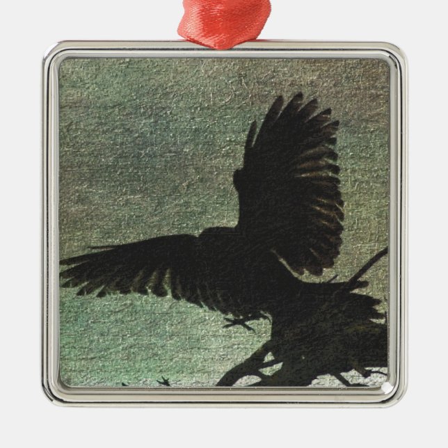 Raven Metal Ornament (Front)