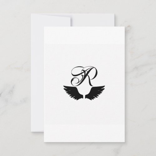 Raven Monogram _ Create Your Own Thank You Card