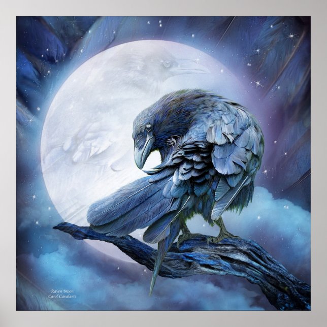 Raven Moon Art Poster/Print Poster (Front)