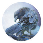 Raven Moon Art Sticker