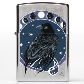 Raven Moon Zippo Lighter