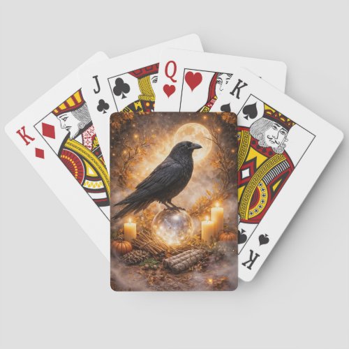 Raven Mystical Magical Witchy Poker Cards