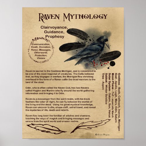 RAVEN MYTHOLOGY POSTER