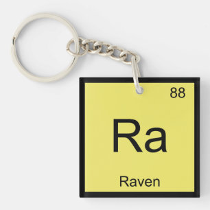 Raven Name Chemistry Element Periodic Table Keychain