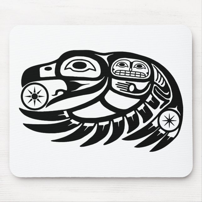 Raven Native American Design Mouse Pad (Front)