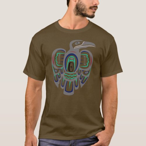 Raven Native American Totem Art Tribal Crow  T_Shirt