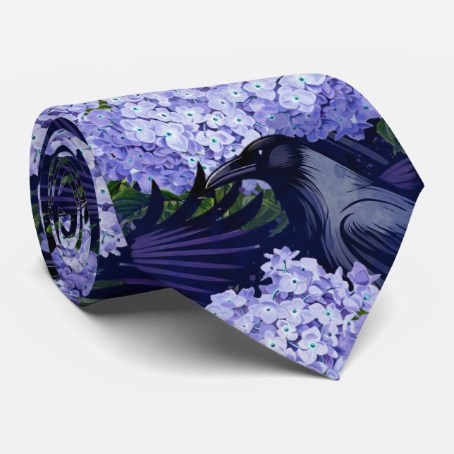 Raven Neck Tie (Rolled)
