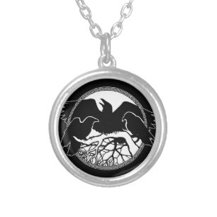 Raven Necklace Native Art Raven Bird Jewelry