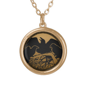 Raven Necklace Native Art Raven Bird Jewelry