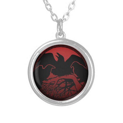 Raven Necklace Native Art Raven Bird Jewelry