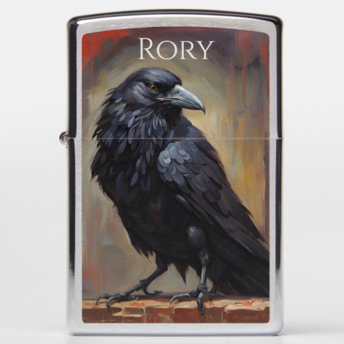 Raven Nevermore Gothic Personalized Name Zippo Lighter
