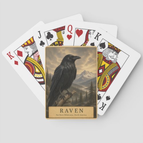 Raven Northern Wilderness VINTAGE Poker Cards