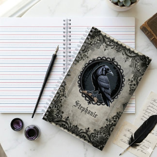 Raven Notebook – Gothic Dark Academia Gift