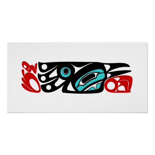 Raven NW Coast Native American Style Poster