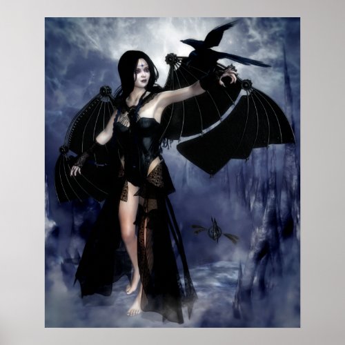 Raven of the Night PosterCanvas Print