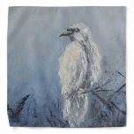 Raven Oil Painting Symbol Wisdom Mystery Meditatio Bandana