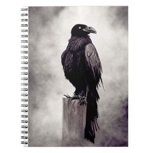 Raven on post notebook