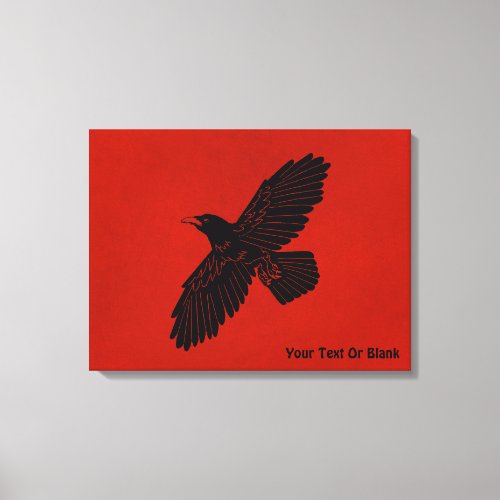 Raven On Red Canvas Print