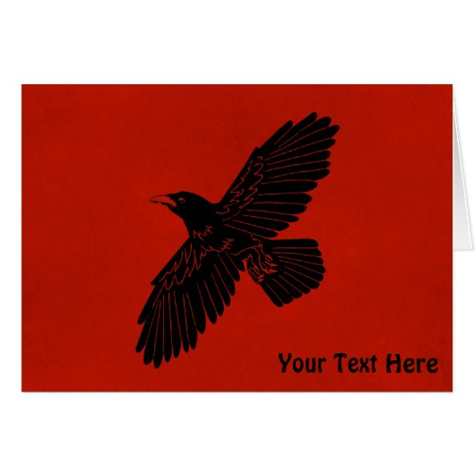 Raven On Red Cards (Front Horizontal)