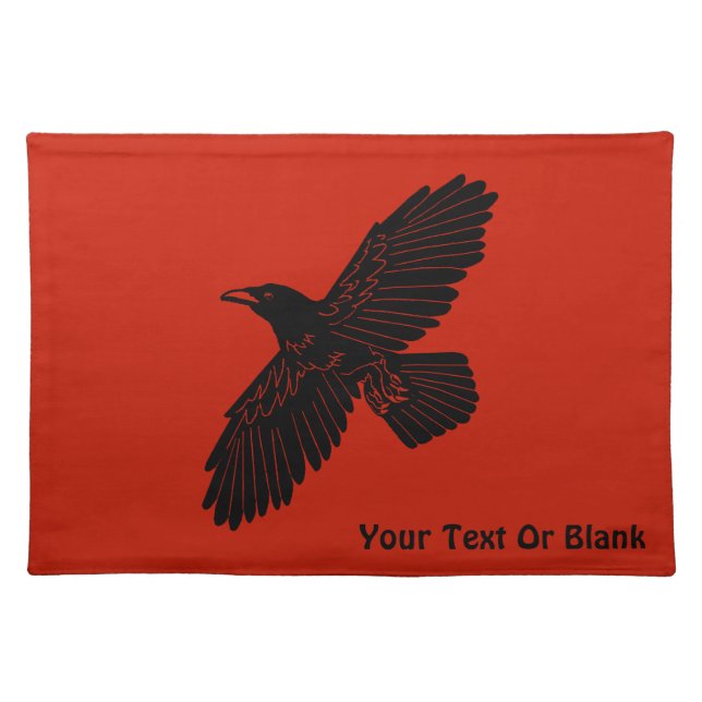 Raven On Red Cloth Placemat (Front)