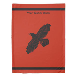 Raven On Red Duvet Cover