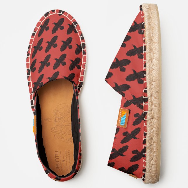 Raven on Red Espadrilles (Side)