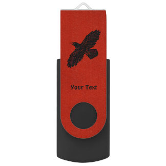 Raven On Red Flash Drive