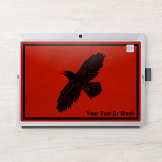 Raven On Red HP Laptop Skin