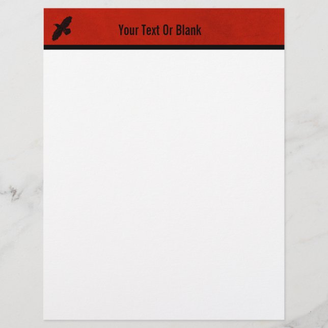 Raven On Red Letterhead (Front)