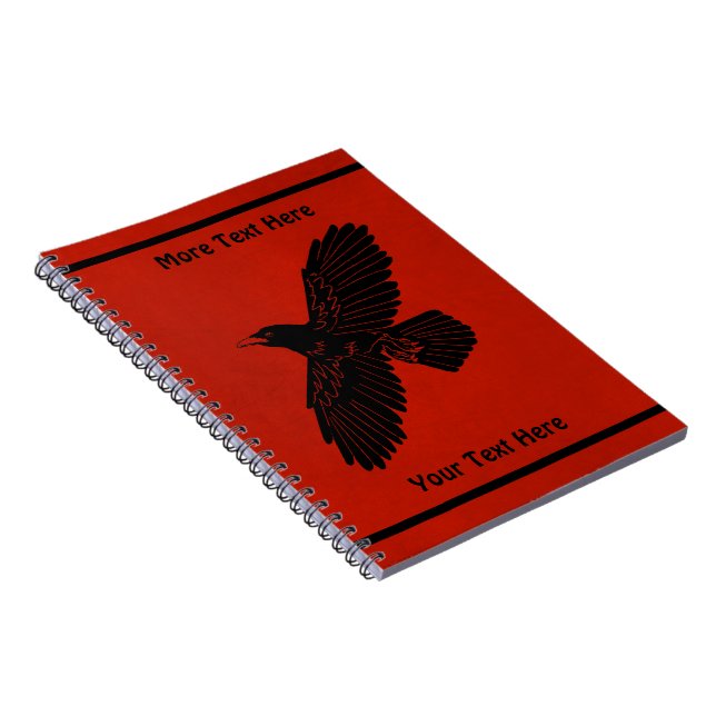 Raven On Red Notebook (Right Side)