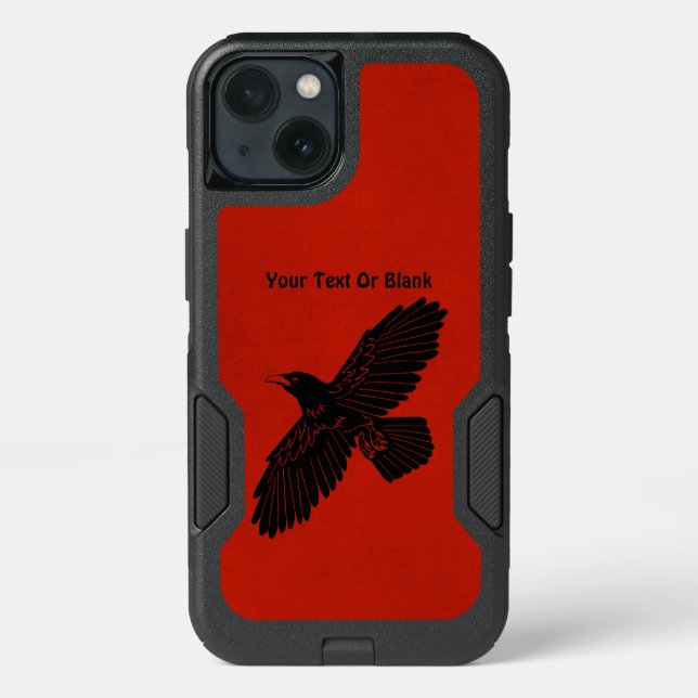 Raven On Red Otterbox iPhone Case (Back)
