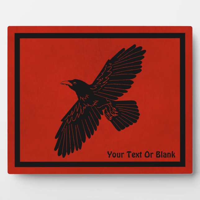 Raven On Red Plaque (Front)