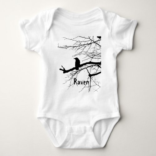 Raven on the Tree Baby Bodysuit