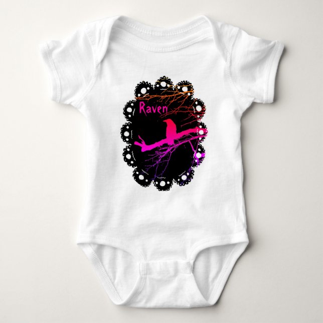 Raven on the Tree Baby Bodysuit (Front)