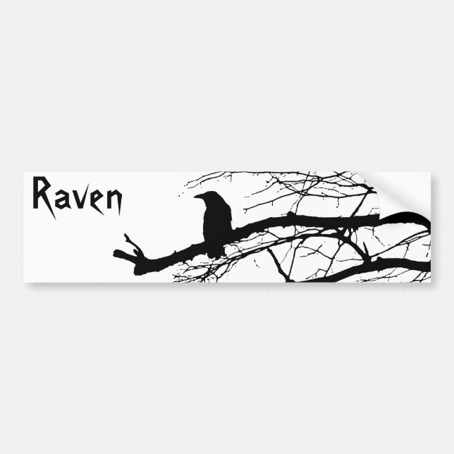 Raven on the Tree Bumper Sticker (Front)